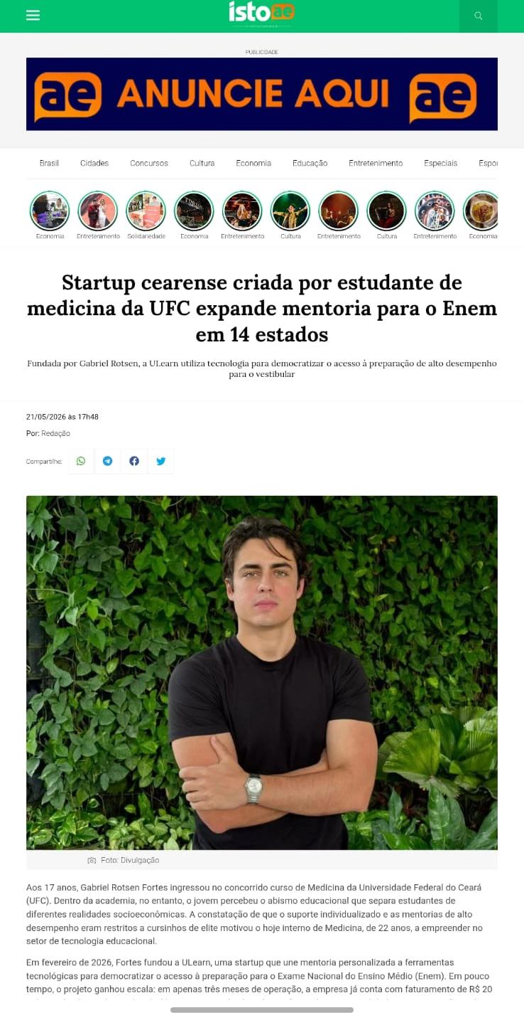 Reportagem sobre ULearn no Isto ae