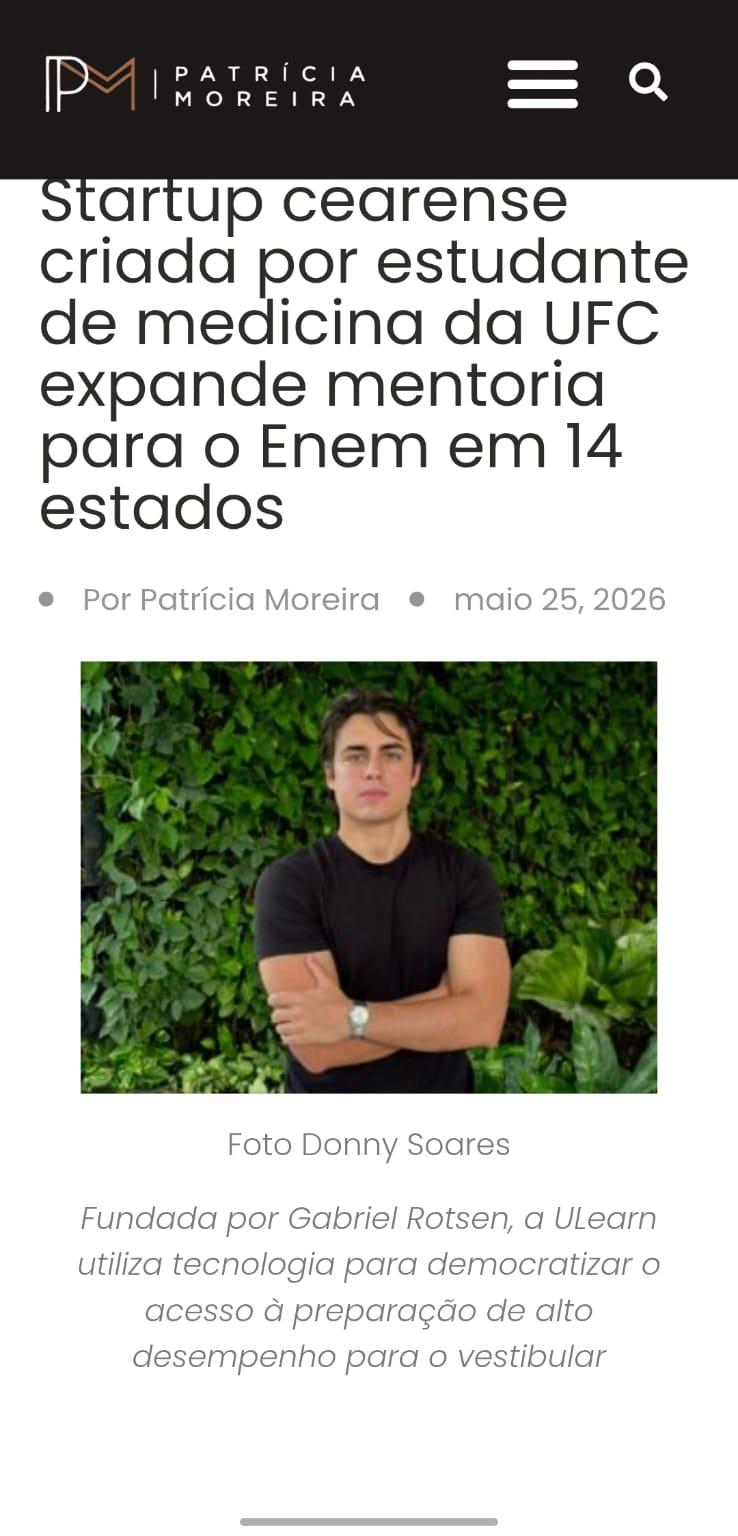 Reportagem sobre ULearn no Patrícia Moreira