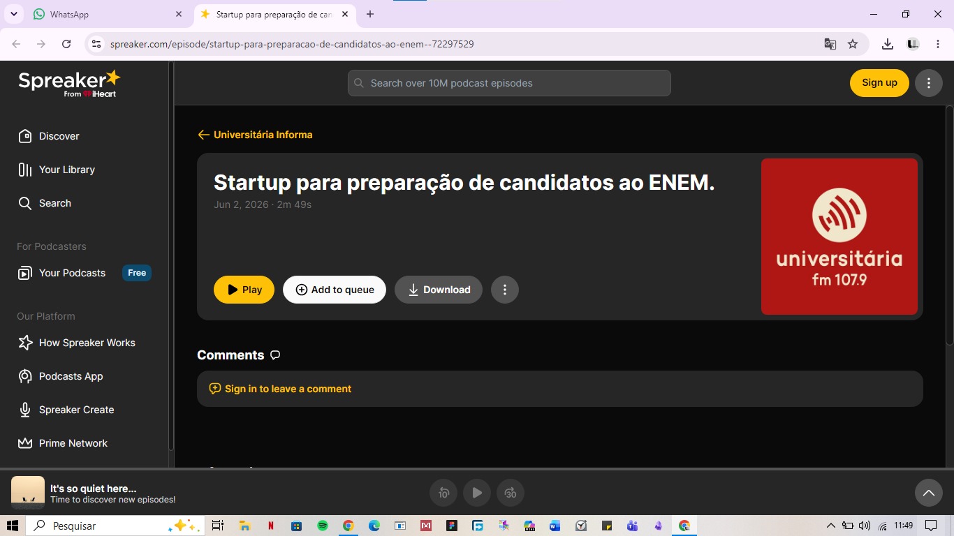 Podcast destacando a ULearn